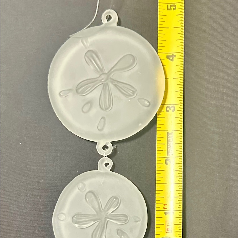 Clear Sand Dollar Hanging Decor